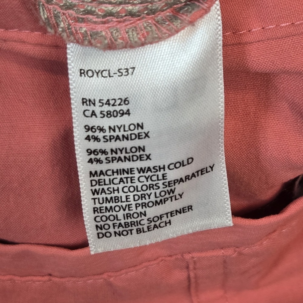 Royal Robbins Capri pants women's Size 14 Salmon Lightweight outdoors - Picture 6 of 7